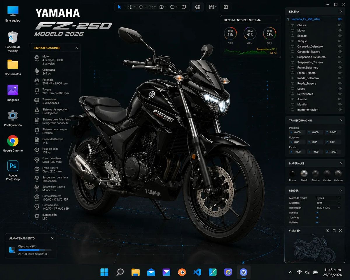 YAMAHA FZ-250 — foto 1