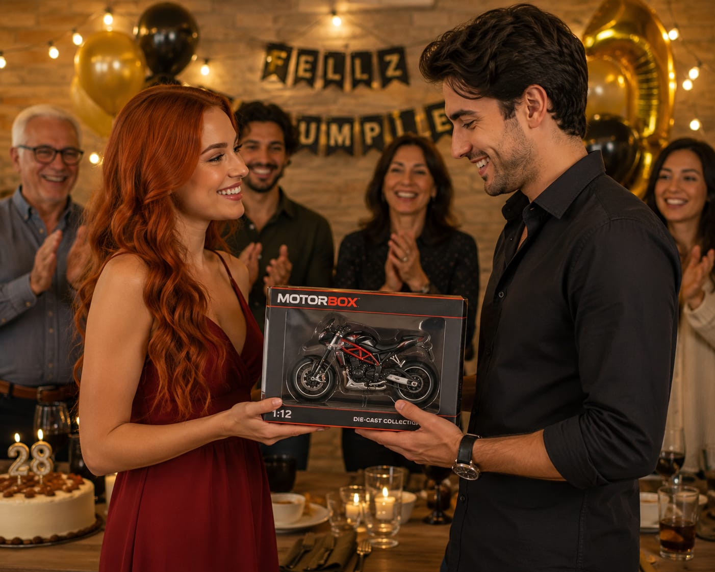 Cliente MOTORBOX con su coleccionable